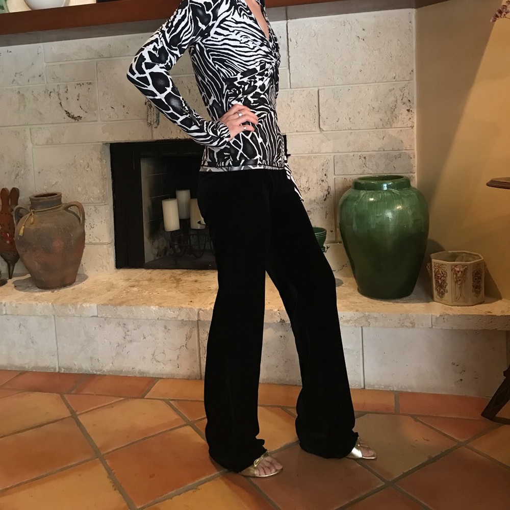 _______SOLD______—BLACK VELOUR XS SLACKS Long - Picture 15 of 15